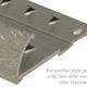 Moulure robuste en aluminium pour tapis avec punaises, Argent martelé - 5/8" x 12'