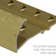 Extra Heavy-Duty Aluminum Tapdown Pinned, Hammered Gold Anodized - 3/4" x 12'