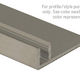 Aluminum Cap Track Pinless Contour, Mill Finish - 3/8" x 12'