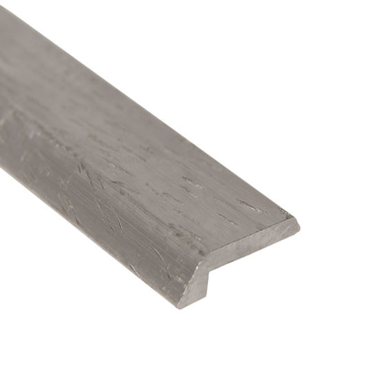 Tile Edge Cap Aluminum Hammered Silver 1/10" x 12'