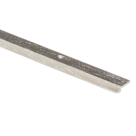 Tile Edge Cap Aluminum Hammered Titanium 1/10" x 12'