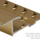 Commercial Aluminum Divider Pinned, Hammered Gold Anodized - 5/16" x 7/16" x 12'