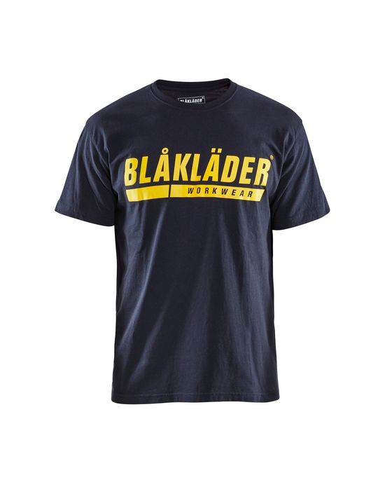 Short Sleeve T-Shirt with Logo Navy Blue Large
