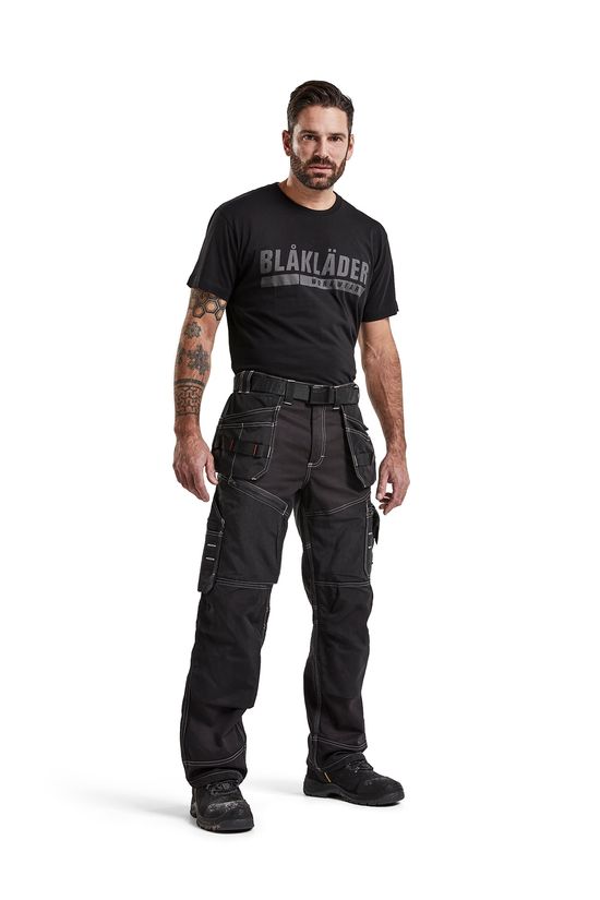 Short Sleeve T-Shirt with Logo Black X-Large