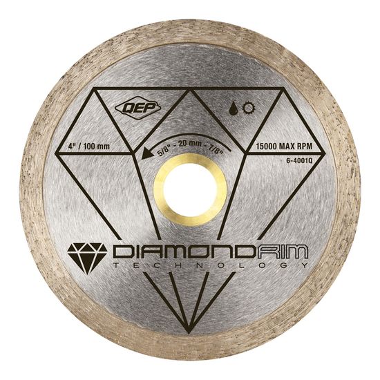 Continuous Rim Wet/Dry Saw Diamond Blade 4" for Ceramic Tile