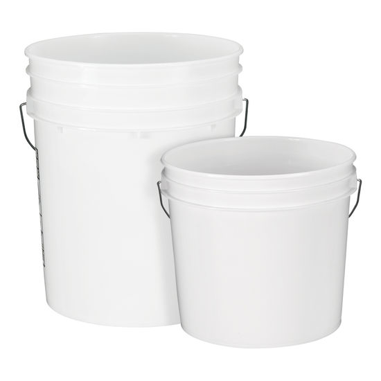 Plastic Mixing Bucket White 3 1/2 Gallon
