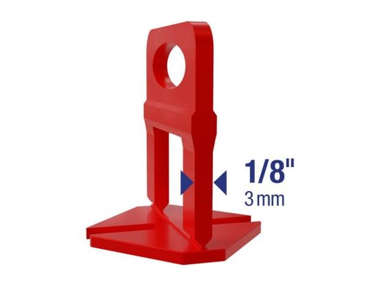 Flat Clips 1/8" for Floor and Wall Tile Leveling System (Pack of 1000)