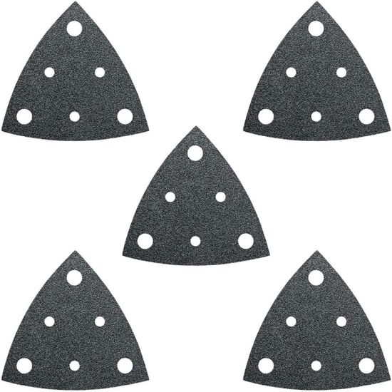 Feuilles abrasives perforées à bordures de 3-1/8" grain 180 Hook-and-Loop (paquet de 5)