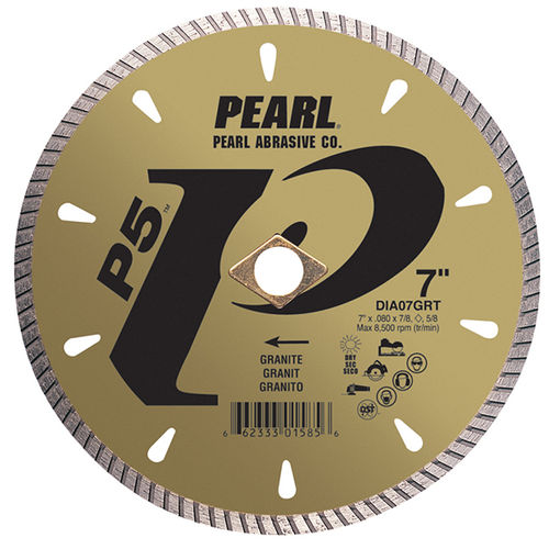 Pearl Abrasive P5™ Granite Wet & Dry Tile Saw Blade 41/2" x .080" x