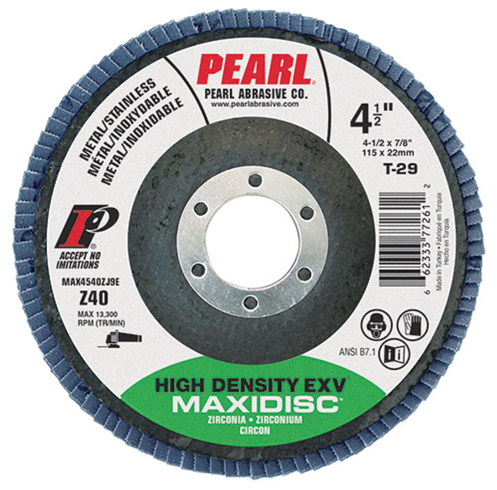 Pearl Abrasive Metal Grinding Disc Maxidisc™ EXV Zirconia High Density