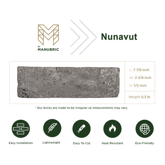 Faux Brick Nunavut 8" x 2.5"