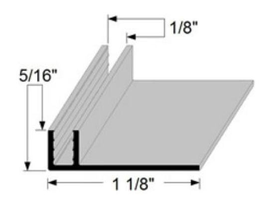 Pinless Carpet Gripper - 5/16" (7.9 mm) x 1-1/8" x 12'