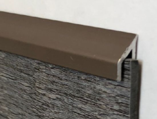 Bevel Edge Cap Etched Aluminum 5/32" (4 mm) x 1" x 12'