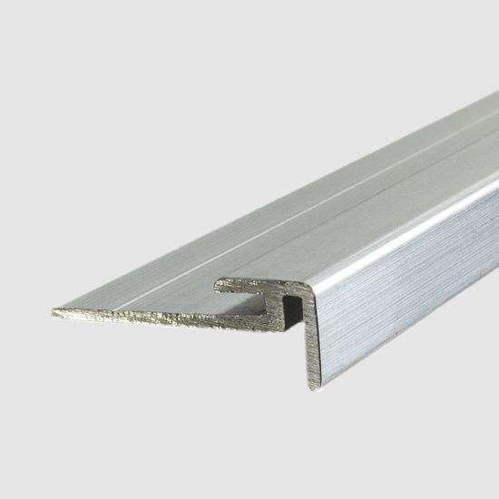 Countertop & Wallboard Outside Corner Edge Trim Buffed Anodized Aluminum Brushed Silver 5/16" (7.9 mm) x 7/8" x 12'