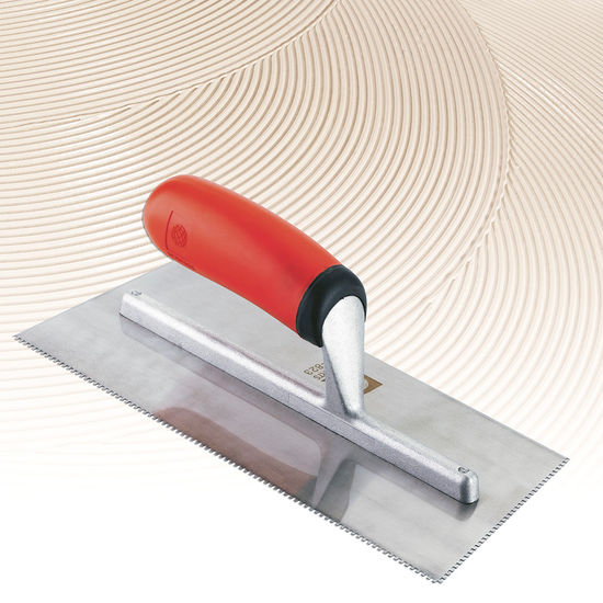 Comfort Grip Trowel Stainless Steel Square-Notched 1/16" x 1/16" x 1/16"