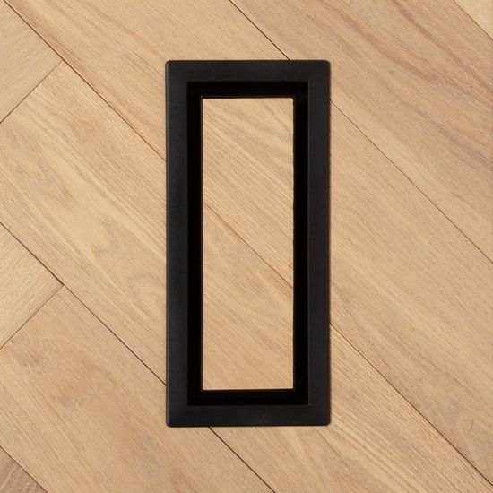 Framed Floor Vent Lite Matte Black 3" x 10" (Pack of 2)