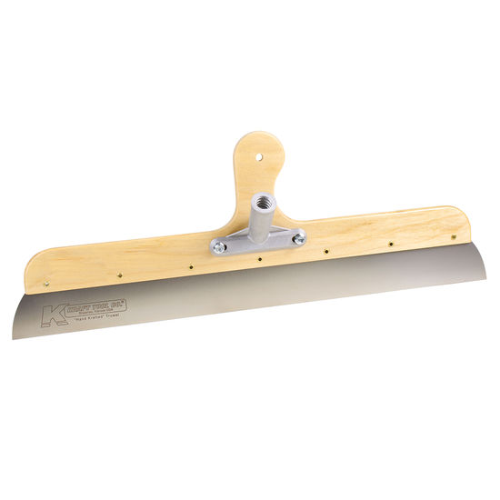 Wood Frame Stainless Steel Smoother with Built-In Handle and Threaded Bracket 24"