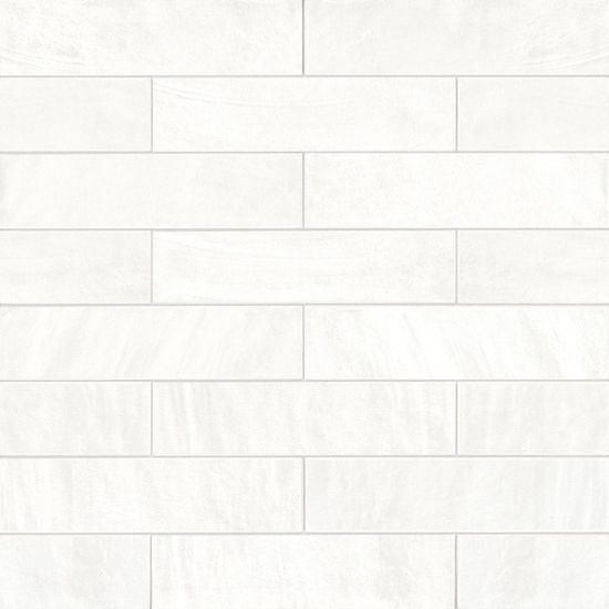 Floor Tiles Deco Style White Glossy 2" x 8"