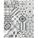 Floor Tile Form Ice Deco Matte 7-3/4" x 7-3/4"