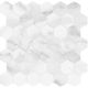 Mosaïque hexagonale Plata Statuario Brina polie 12" x 12"