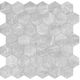 Mosaïque hexagonale Plata Perla Grigia polie 12" x 12"