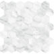 Mosaïque hexagonale Plata Carrara Abisso polie 12" x 12"