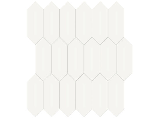 Mosaic Tile Soho Canvas White Matte 11" x 13"