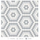 Mosaic Hexagon Soho Afternoon Matte 8-1/4" x 14"