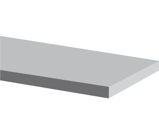 Cadre de douche en pierre artificielle polie Thassos White 6" x 108" - 15.9 mm