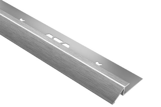 VINPRO-U Profilé réducteur pour revêtement de vinyle aluminium anodisé chrome brossé 7/32" (5.5 mm) x 8' 2-1/2"