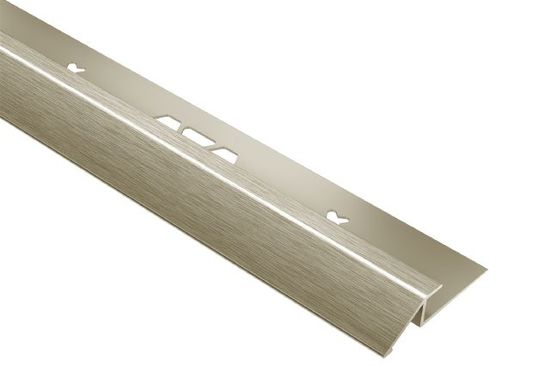 VINPRO-U Profilé réducteur pour revêtement de vinyle aluminium anodisé nickel brossé 7/32" (5.5 mm) x 8' 2-1/2"