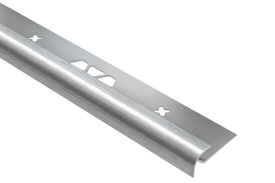VINPRO-RO Bullnose Aluminum Anodized Brushed Chrome 7/32" (5.5 mm) x 8' 2-1/2"