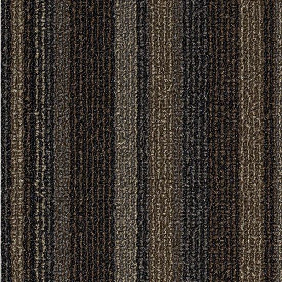 Carpet Tiles Line Elements Charbrown 24" x 24"