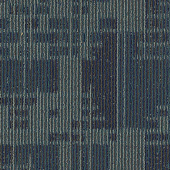Carpet Tile Set In Motion Tile Blue Stream 24" x 24"