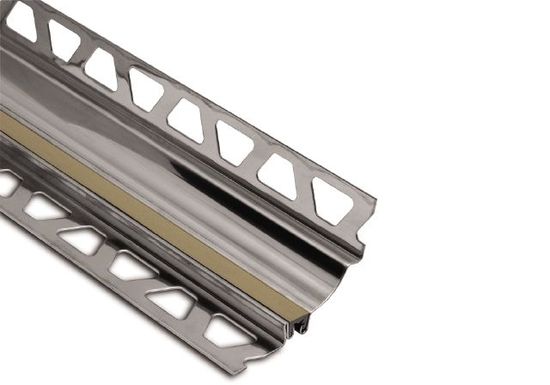 DILEX-HKS Cove-Shaped Profile with 23/32" Radius Stainless Steel (V2) Light Beige 1/2" x 11/32" x 8' 2-1/2"