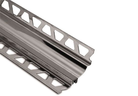 DILEX-HKS Cove-Shaped Profile with 23/32" Radius Stainless Steel (V2) Grey 1/2" x 9/32" x 8' 2-1/2"