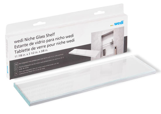 Niche Shower Shelf  Glass 11-7/8" x 3-1/2" x 3/8"