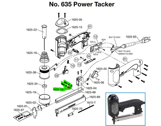 Trigger Springs Short and Tall for No. 635 Power Tacker