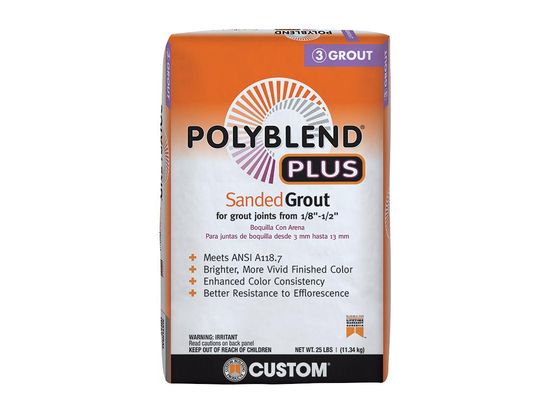 Custom Building Products Polyblend Plus #386 Oyster Gray 25 lb. Sanded  Grout PBPG38625 - The Home Depot