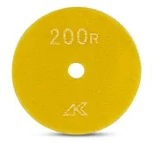 Tampon de polissage Ceramica Dry avec crochet et boucle Yellow grain 200 - 4"