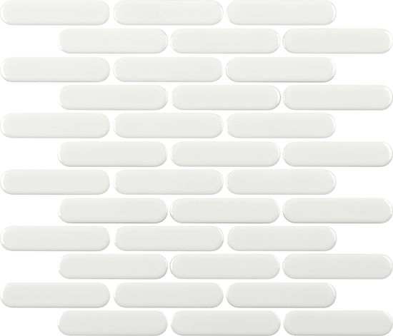 Mosaic Tiles Osvego White Glossy 12" x 12"