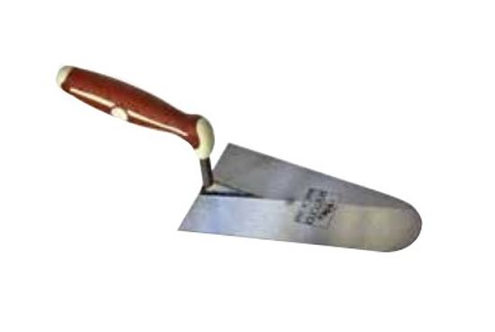 Round Point Trowel with Anti-slip Rubber Handle and Finger Guard 7-1/2"