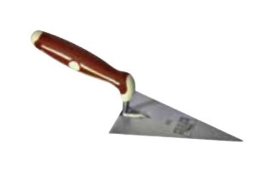 Pointed Trowel for Bricklaying with Anti-slip Rubber Handle and Finger Guard 5-1/2"