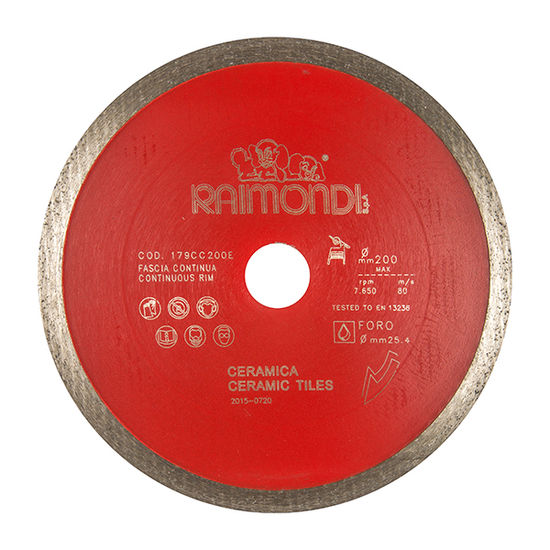 Wet Tile Saw Diamond Blade Continuous Crown for Ceramic and Stoneware 7"