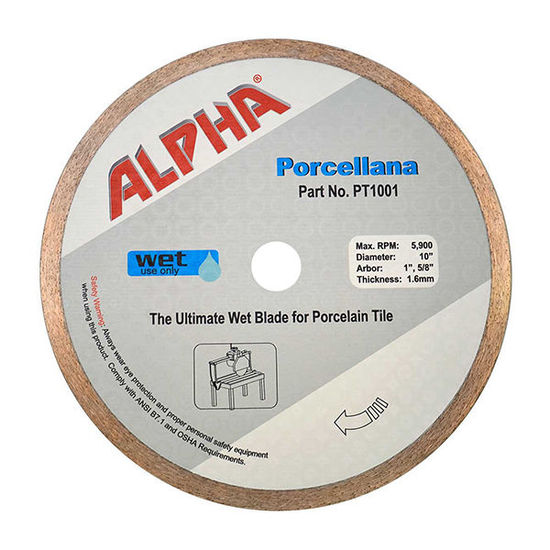 Porcellana Rail Saw Wet Blade 10"