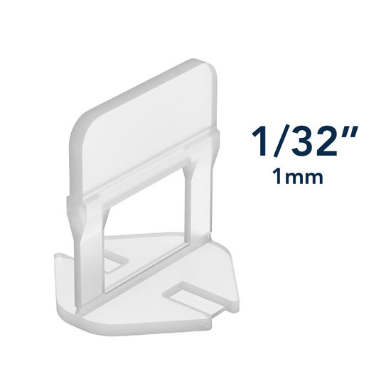 Clips de nivellement 1/32" pour carreaux de 3 à 12 mm d'épais (paquet de 1000)