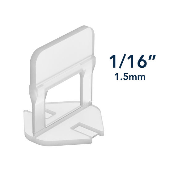 Clips de nivellement 1/16" pour carreaux de 3 à 12 mm d'épais (paquet de 1000)