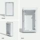 Trappe de ventilation murale avec cadre Lite Blanc satiné 14-1/4" x 14-1/4"