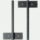 Floating Shower Brack Kit Luxe Matte Black 12" (Pack of 2)