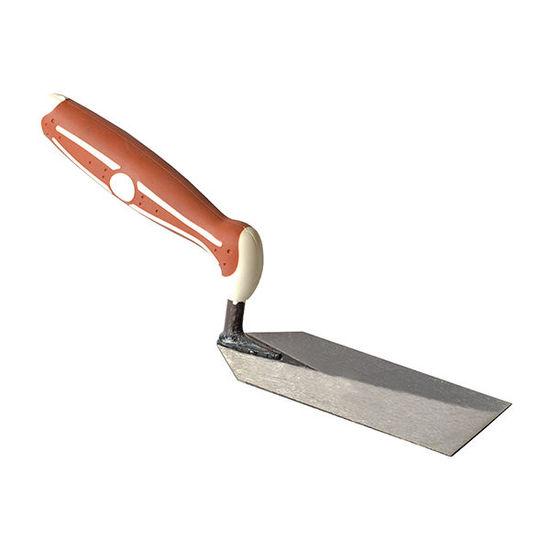 Square Point Trowel with Anti-slip Rubber Handle and Finger Guard 5-1/4"